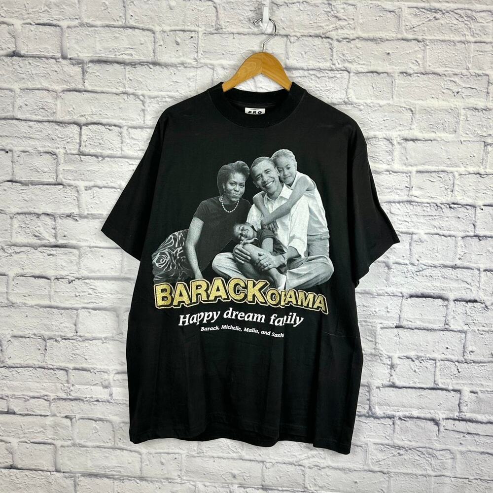 Vintage y2k Barack Obama family t-shirt